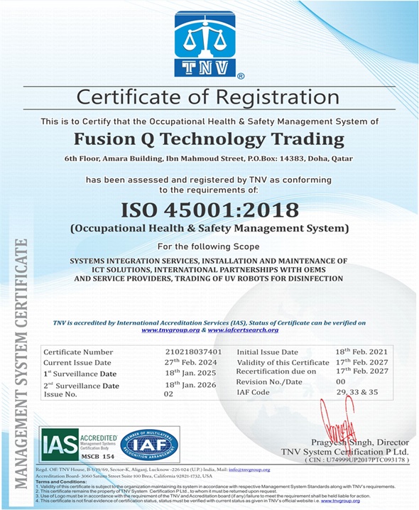ISO 45001:2018 Certification
